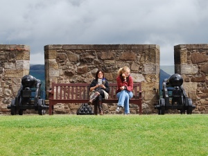Op het binnenplein van het kasteel van Stirling