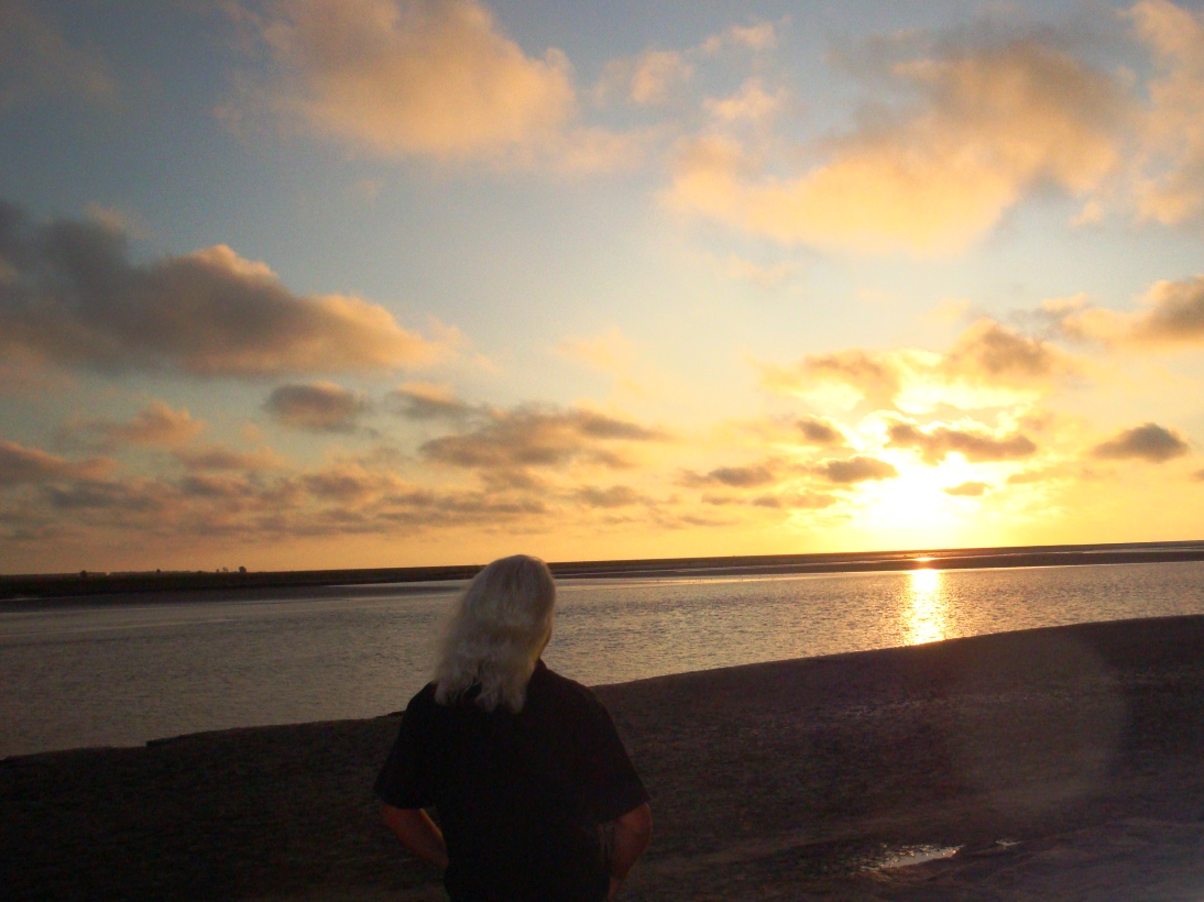 Zonsondergang onder aan Mont St Michel